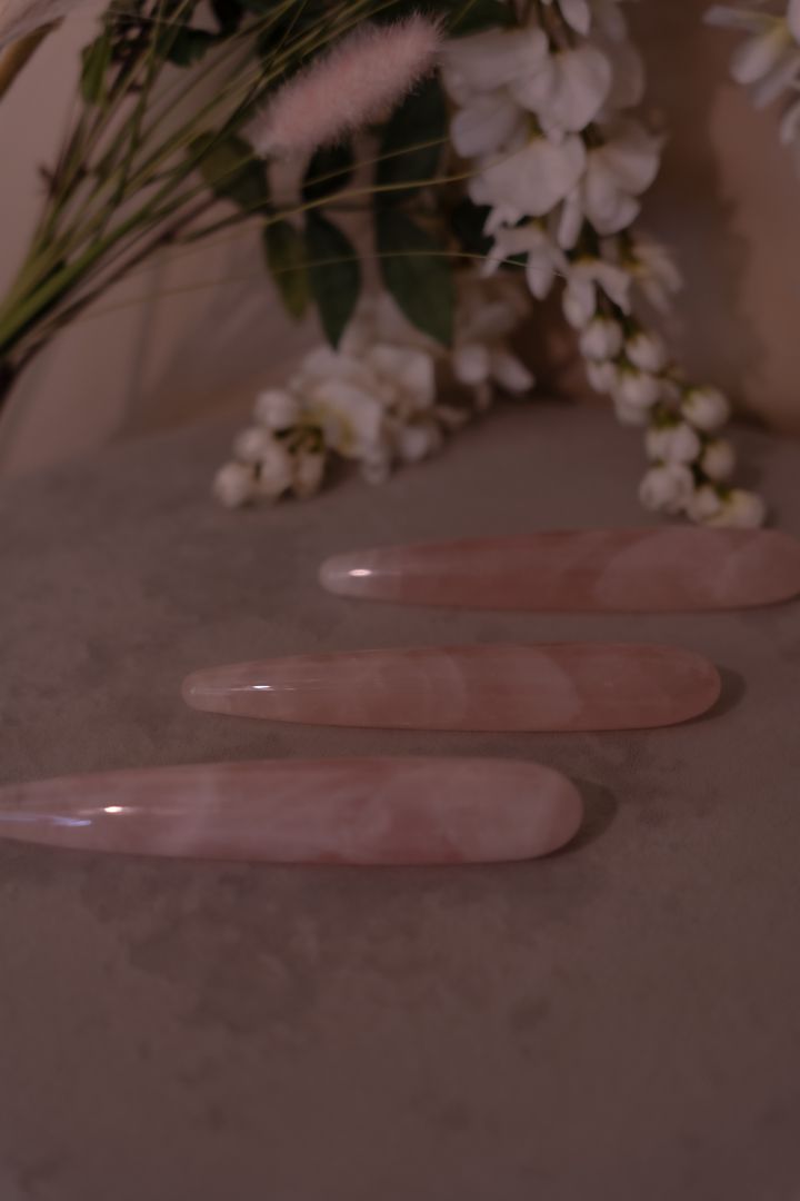 Rose Quartz Crystal Wands (Slim)