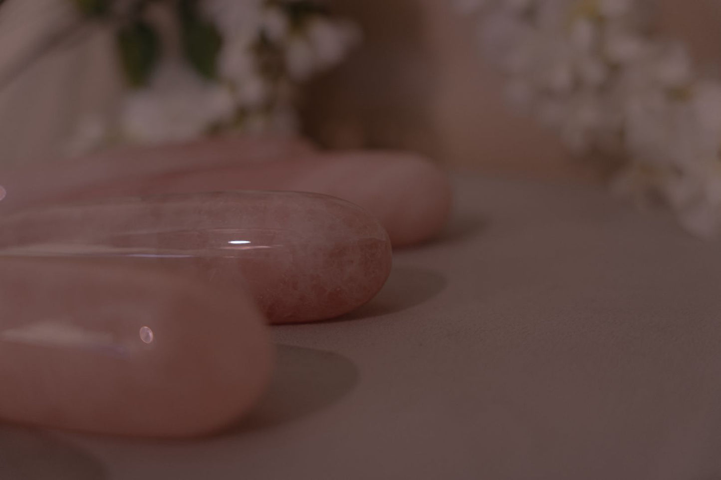 Rose Quartz Crystal Wand (Traditional)