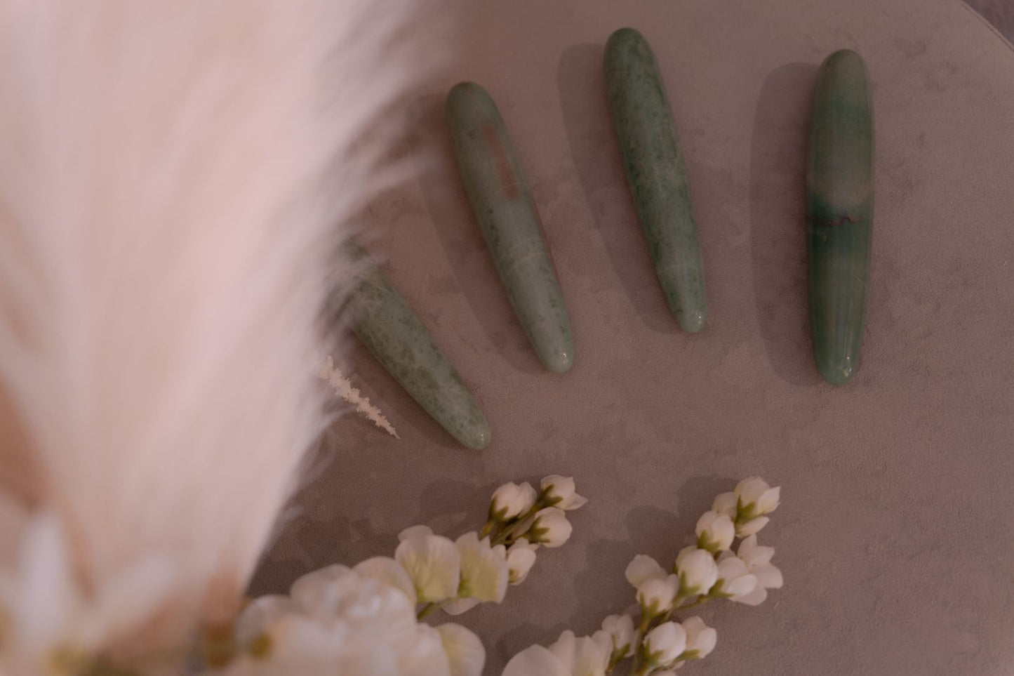 Indian Jade Crystal Wand (Slim)