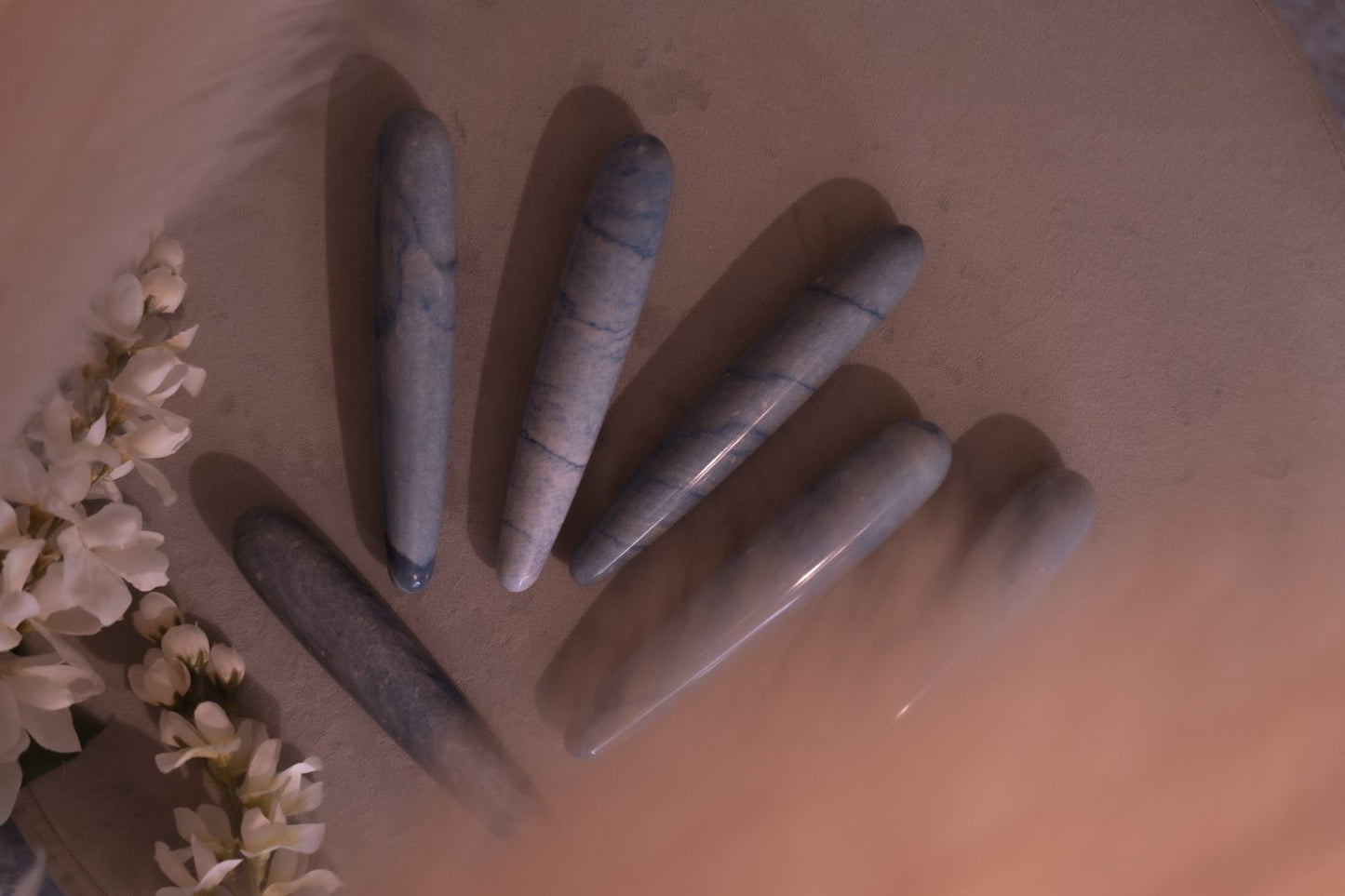 Blue Quartz Crystal Wand (Slim)