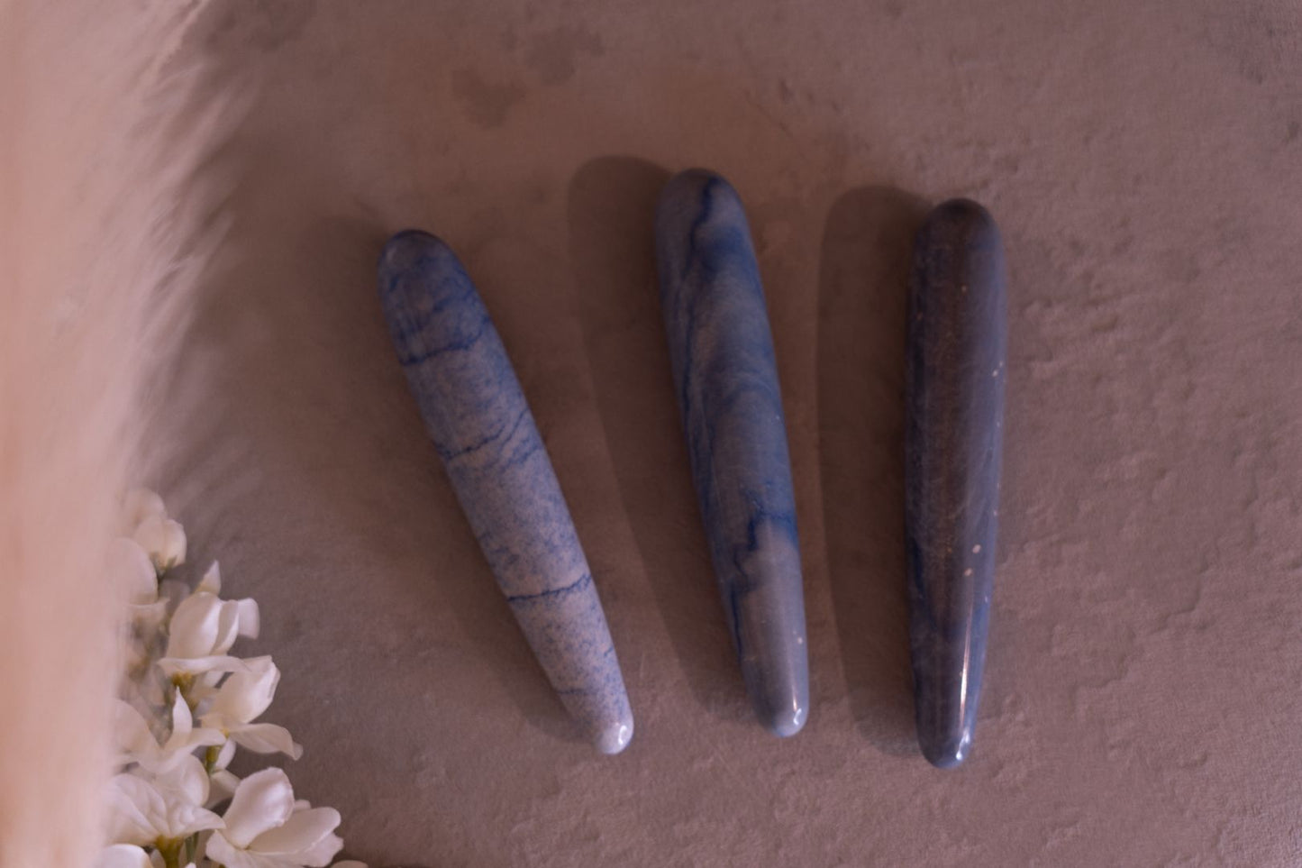 Blue Quartz Crystal Wand (Slim)