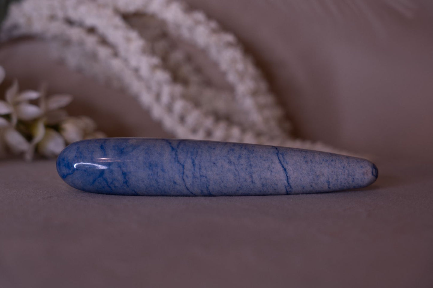 Blue Quartz Crystal Wand (Slim)