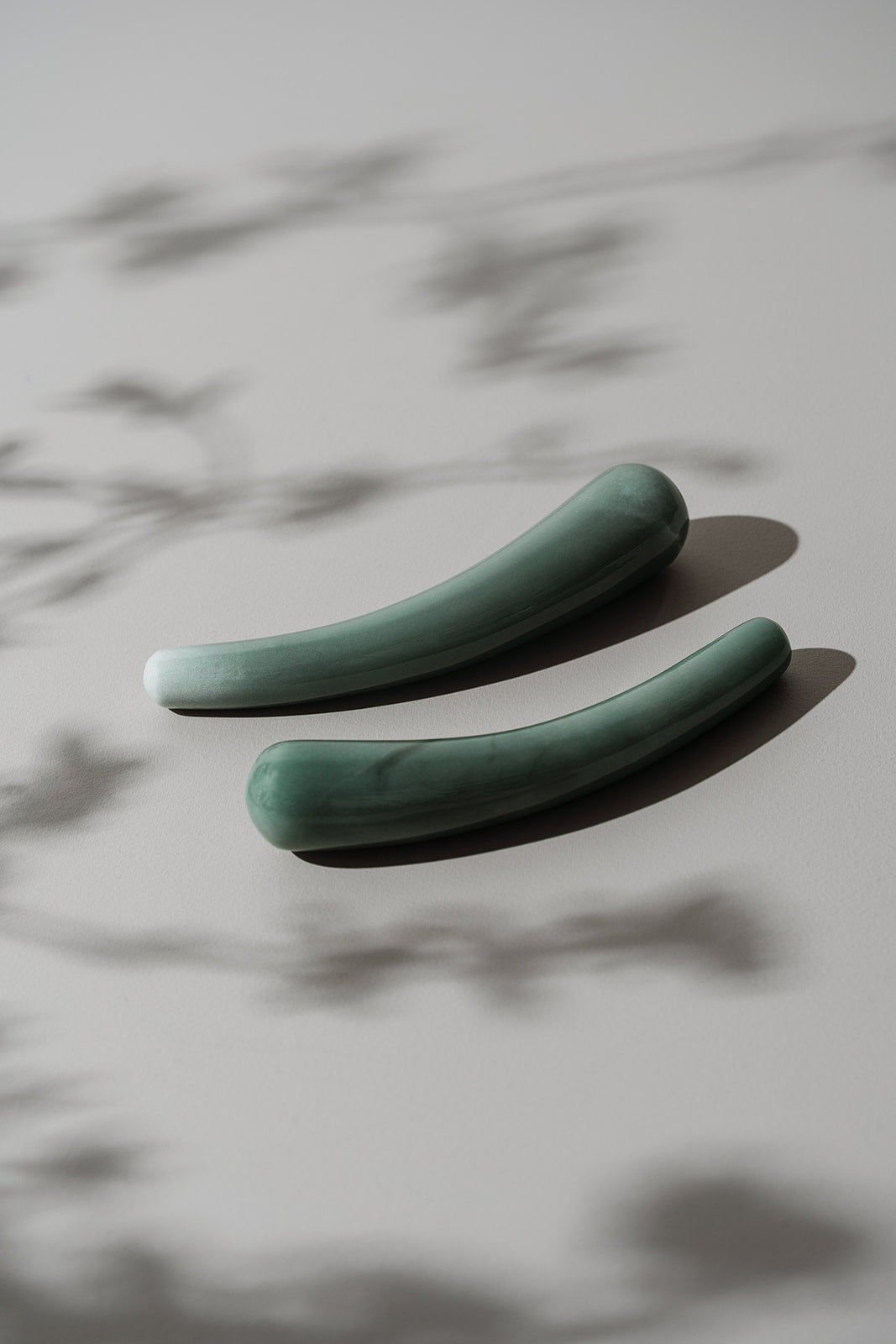 Indian Jade Curve Crystal Wand