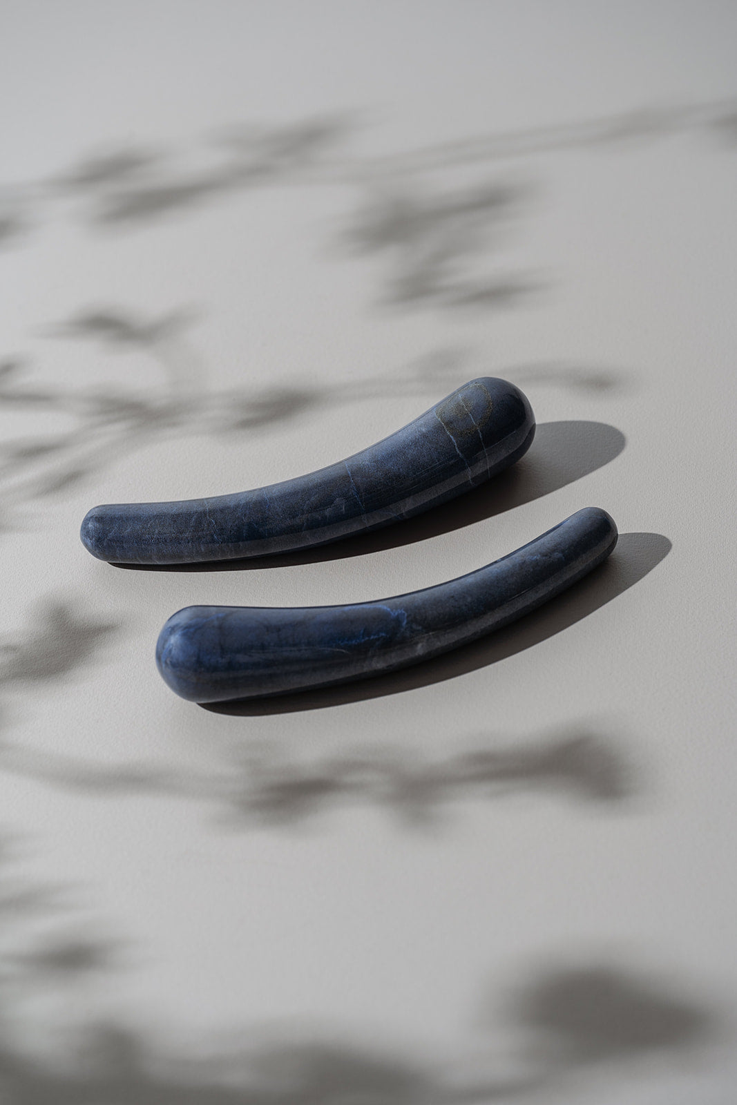 Blue Quartz Curve Crystal Wand