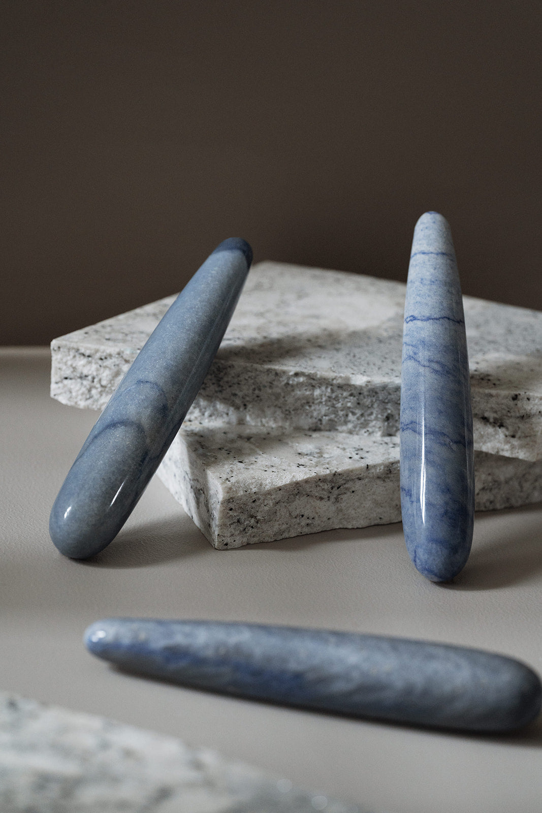 Blue Quartz Crystal Wand (Slim)