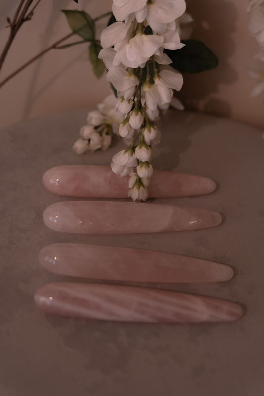 Rose Quartz Crystal Wands (Slim)