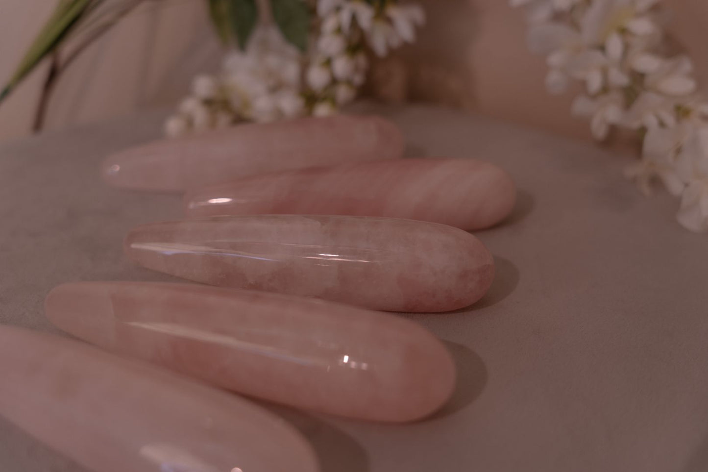 Rose Quartz Crystal Wand (Traditional)