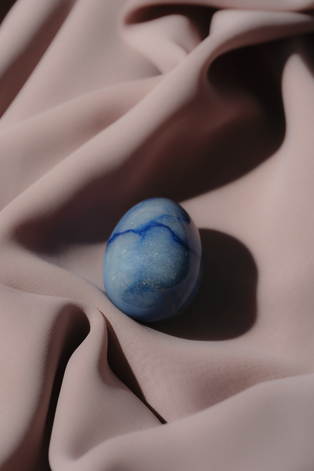 Blue Quartz Crystal Egg