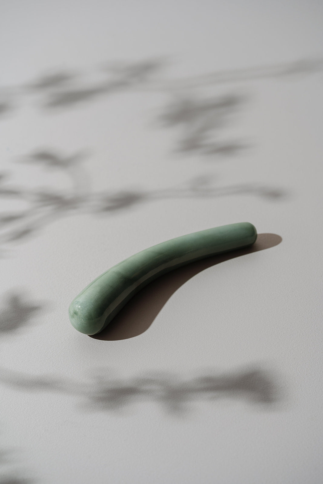 Indian Jade Curve Crystal Wand