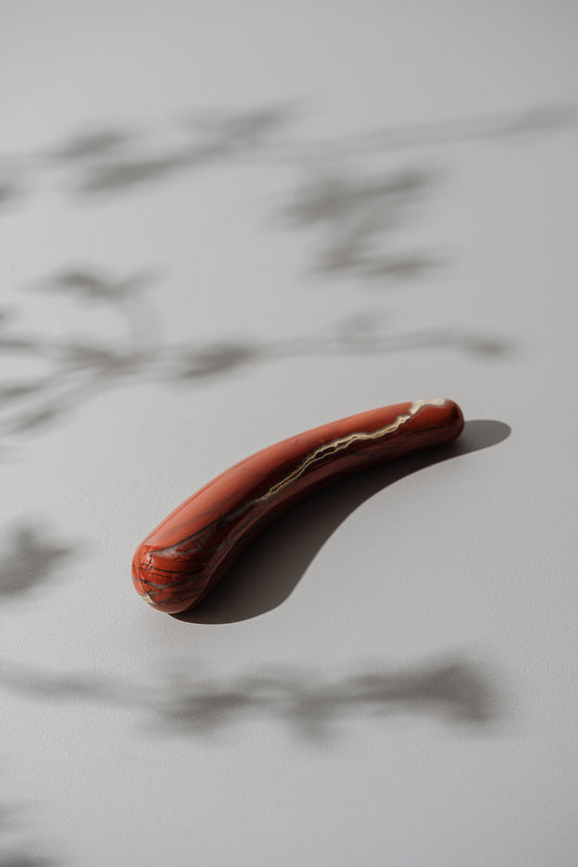 Red Jasper Curve Crystal Wand